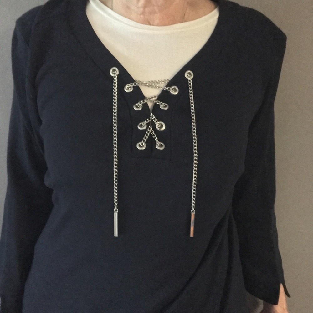 Rafaela navy blue top.